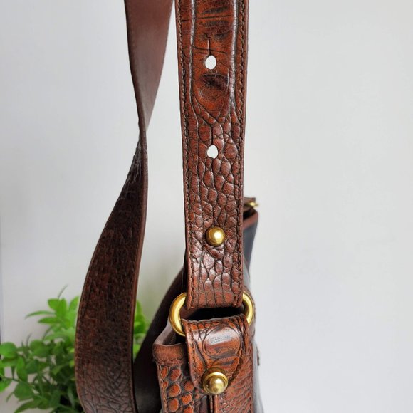 VGUC Brahmin Tuscan Concordia Shoulder Bucket/Hobo Bag in Black and Brown - Picture 11 of 15